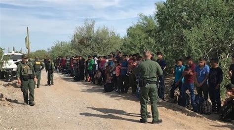 border patrol agents arrest group of 163 migrants in