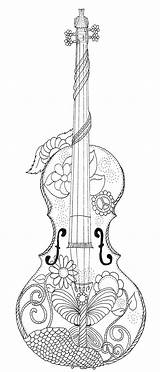 Printable Violino álbum Escolher sketch template