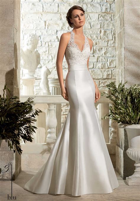 sexy halter wedding dress 2015 spaghetti straps low back appliqued