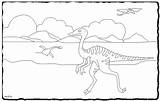 Ornithomimus Dinosaur Clipart sketch template