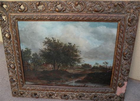 Contemporary Signed Landscape Painting In Style Of 17th Century Dutch