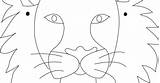 Mask Lion sketch template