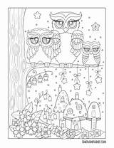 Coloring Pages Owl Edwina Mc Namee Owls Adults Mandala Cute Printable Adult Ornamental sketch template