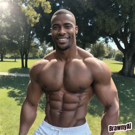 Check Out This Stunning Muscular Black Man With A Contagious Smile And