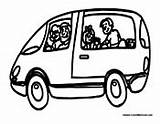 Family Van Coloring Pages Vacation Colormegood People sketch template