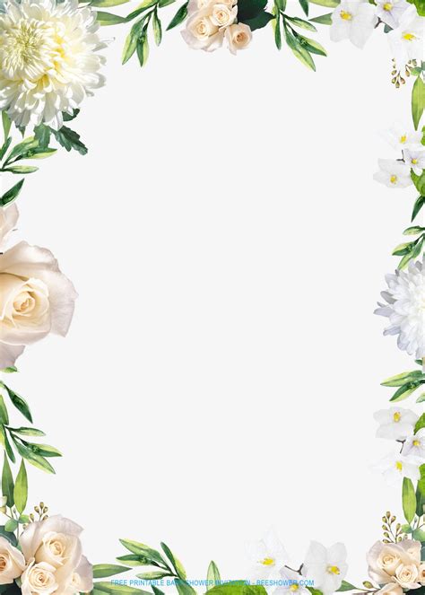 printable floral wedding invitation templates floral wedding