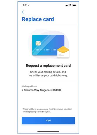 uob   manage debit credit card replacement block card