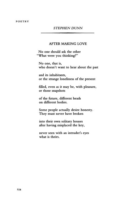 After Making Love By Stephen Dunn Poetry Magazine