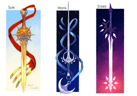 celestial swords  anna landin rimaginaryweaponry