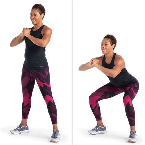 air squat  minute leg workout  exercises popsugar fitness photo