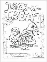 Coloring Trick Halloween Treat Pages Cute Jen Goode Getcolorings Printable Color sketch template