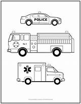 Vehicles Ambulance Police Rescue Ambulances Firetruck Printitfree Engines Supercoloring Entertained Rainy sketch template