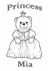 Coloring Princess Mia Pages Name Sophie Natalie Holly Abigail Isabella Personalised Brings Bear Hannah Featuring Names Girls Personalized Interactive Magazine sketch template