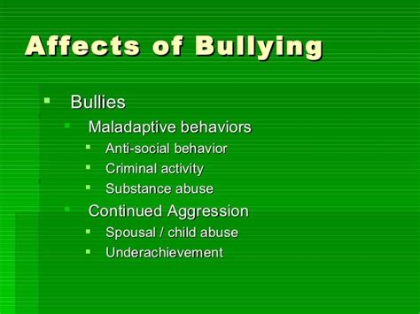 psychological effects  school bullying