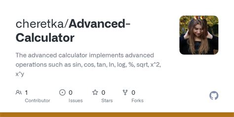 github cheretkaadvanced calculator  advanced calculator implements advanced operations