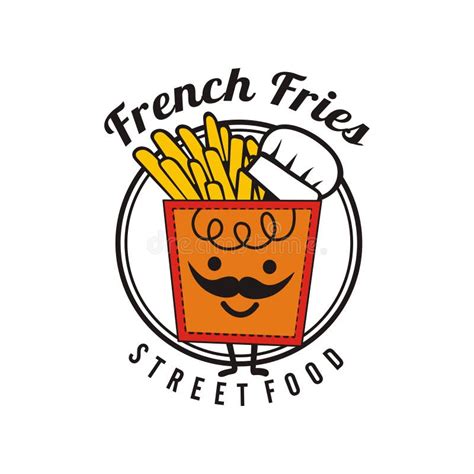 french fries logo vector illustration stock vector illustration