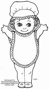 Kewpie Coloring Doll Hug Wants Outstretched Bib Mop Arms Cap Description Big Book sketch template