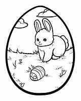 Easter Coloring Egg Bunny Pages Colouring Printable Chick Eggs Cute Dinosaur Color Cartoon Clipart Cliparts Kids Clip Finds Always Choose sketch template