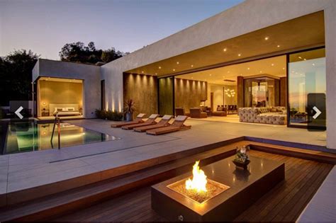 luxury terraces  outdoor design ideas  fireplace  warm