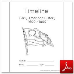 early american history timeline folders  poster   printables