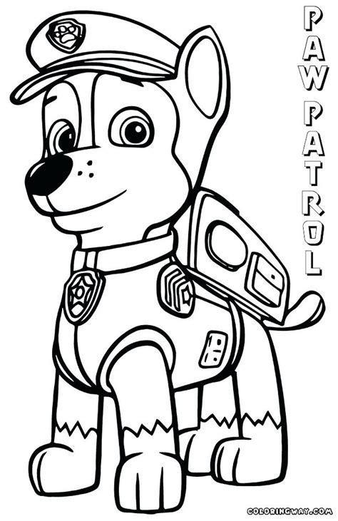 chase paw patrol sketch  paintingvalleycom explore collection