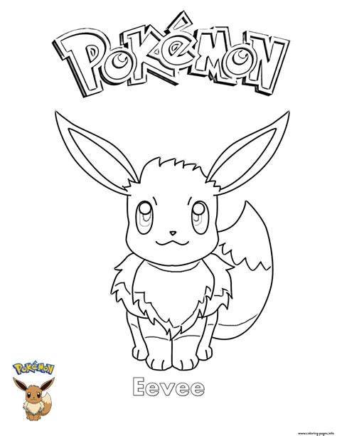 eevee pokemon coloring page printable