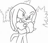 Knuckles Echidna Coloring Pages sketch template