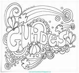 Girl Guides Colouring Doodle Coloring Pages Sheets sketch template