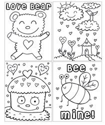 printable valentines day coloring book   jelenecom