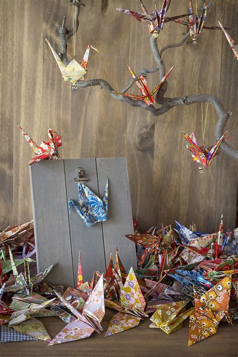 authentic japanese chiyogami yuzen paper peace cranes etsy papergoods