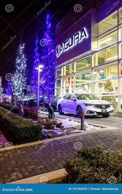 vancouver bc canada january   acura automobile dealership store front acura