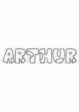 Arthur Coloriages Divers Prenoms Prénoms sketch template