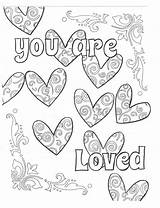 Coloring Pages Loved Sorry Quote Quotes Sheet Book Printable Self Color Romantic Yourself Colouring Adult Sheets Valentine Loving Affirmation Visit sketch template