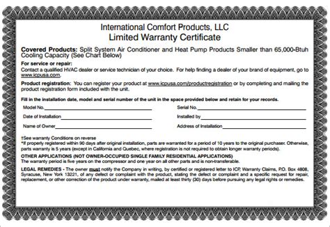 warranty template business mentor