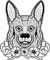Coloring Pages Dog Adult Dogs Skull Adults Georgia Print Animal Printable Head Book Labrador Colouring Sugar Sheets Puppy Drawings Bulldogs sketch template