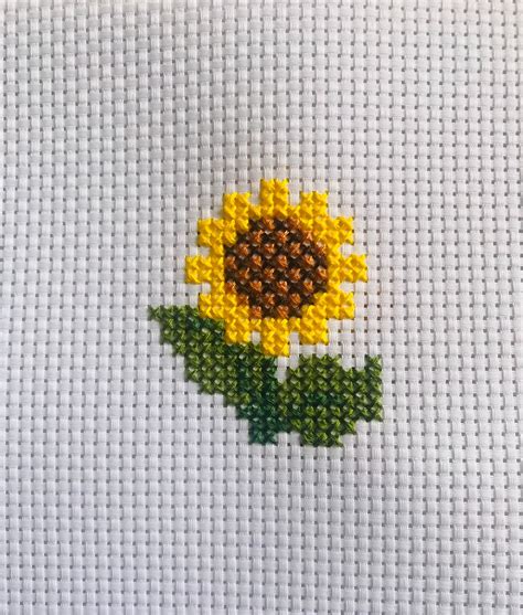 sun flower cross stitch pattern  modern cross stitch etsy