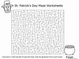 Maze St Printable Patricks Worksheets Mazes Print Kids 1024 Holiday Coloring Freekidscoloringpage sketch template