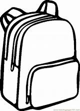 Backpack Coloring School Bag Pages Kids Bags sketch template