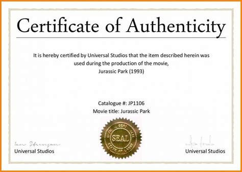 certificate  authenticity template  addictionary