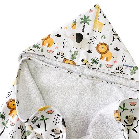 duo toalha de banho capuz para bebê felpuda com tricoline e fralda