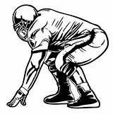 Lineman Football Clipart Offensive Silhouette Clip Decal Sticker V1 Clipartbest Clipartmag Designs sketch template