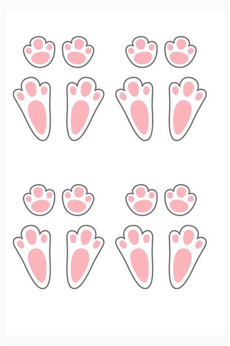 printable bunny footprints printable word searches clip art library