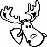 Moose Outline Head Drawing Coloring Pages Template Sketch Getdrawings sketch template