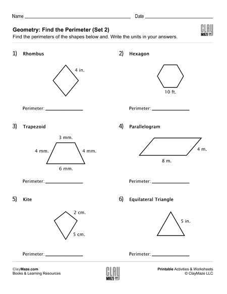 geometry find  perimeter set  homeschool books math workbooks