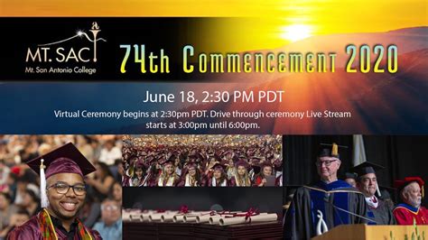 2020 Mt San Antonio College Commencement Ceremony Youtube