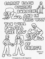 Galatians Burdens Corinthians Coloringpagesbymradron Adron Colorear Dominical sketch template