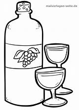 Wein Malvorlage Weinflasche Weinglas Ausmalbilder Trinken 1140 Anklicken öffnet Bildes Sich sketch template