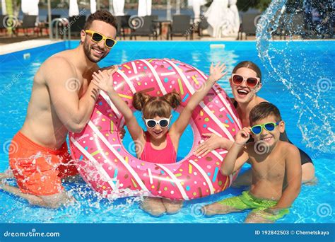 family  fun  swimming pool stock image image  people background