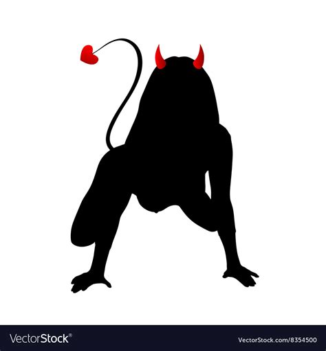girl devil silhouette royalty free vector image