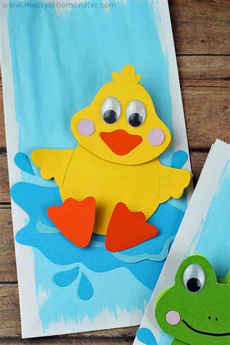 duck craft duck template included messy  monster